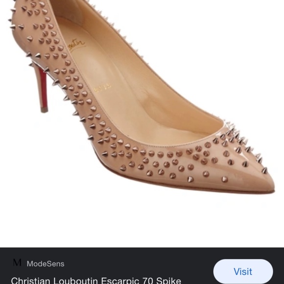 Christian Louboutin nude spiked heels for sale - Picture 5 of 5